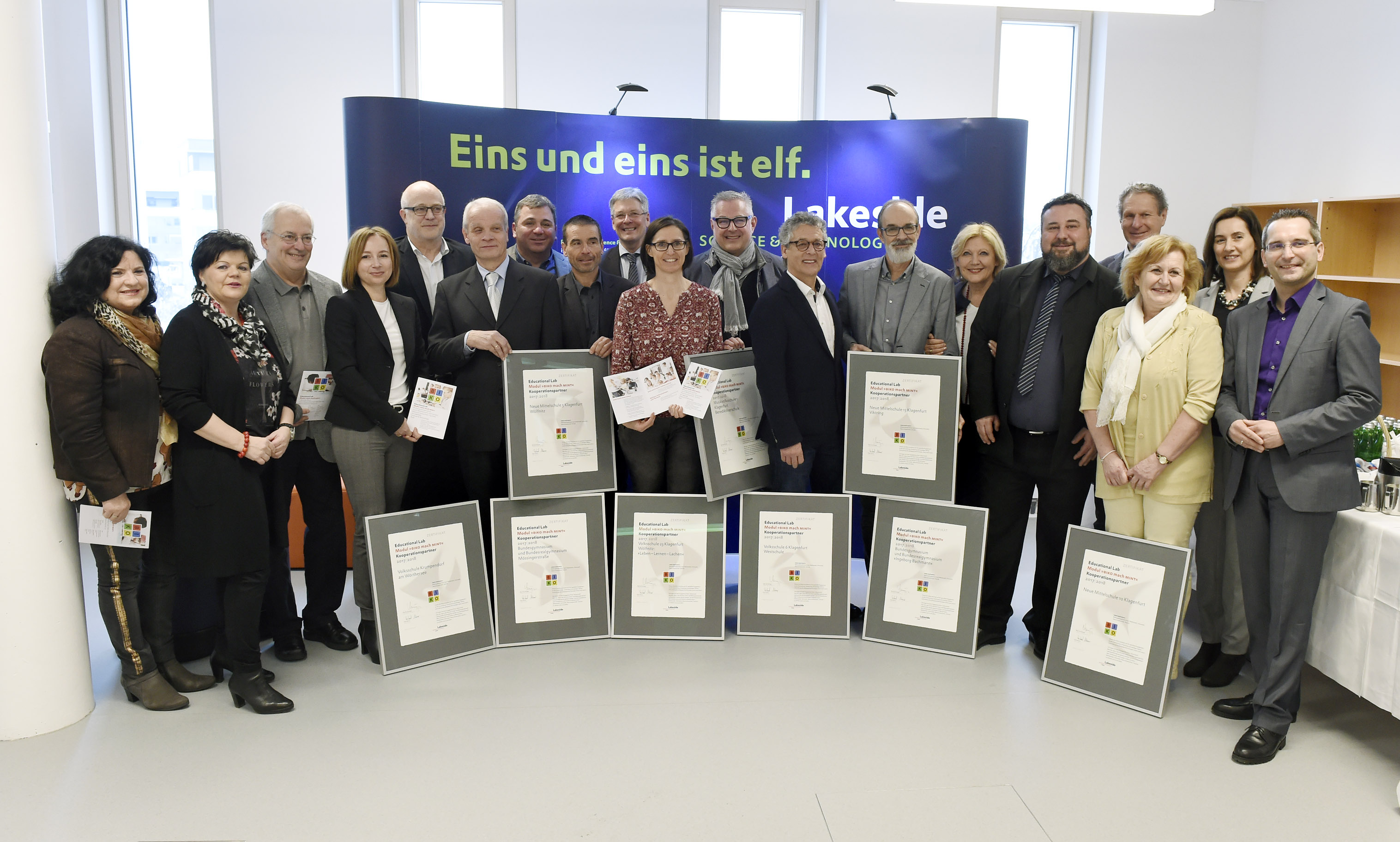 Zertifikat für Neun Partnerschulen Lakeside Park, FritzPress
